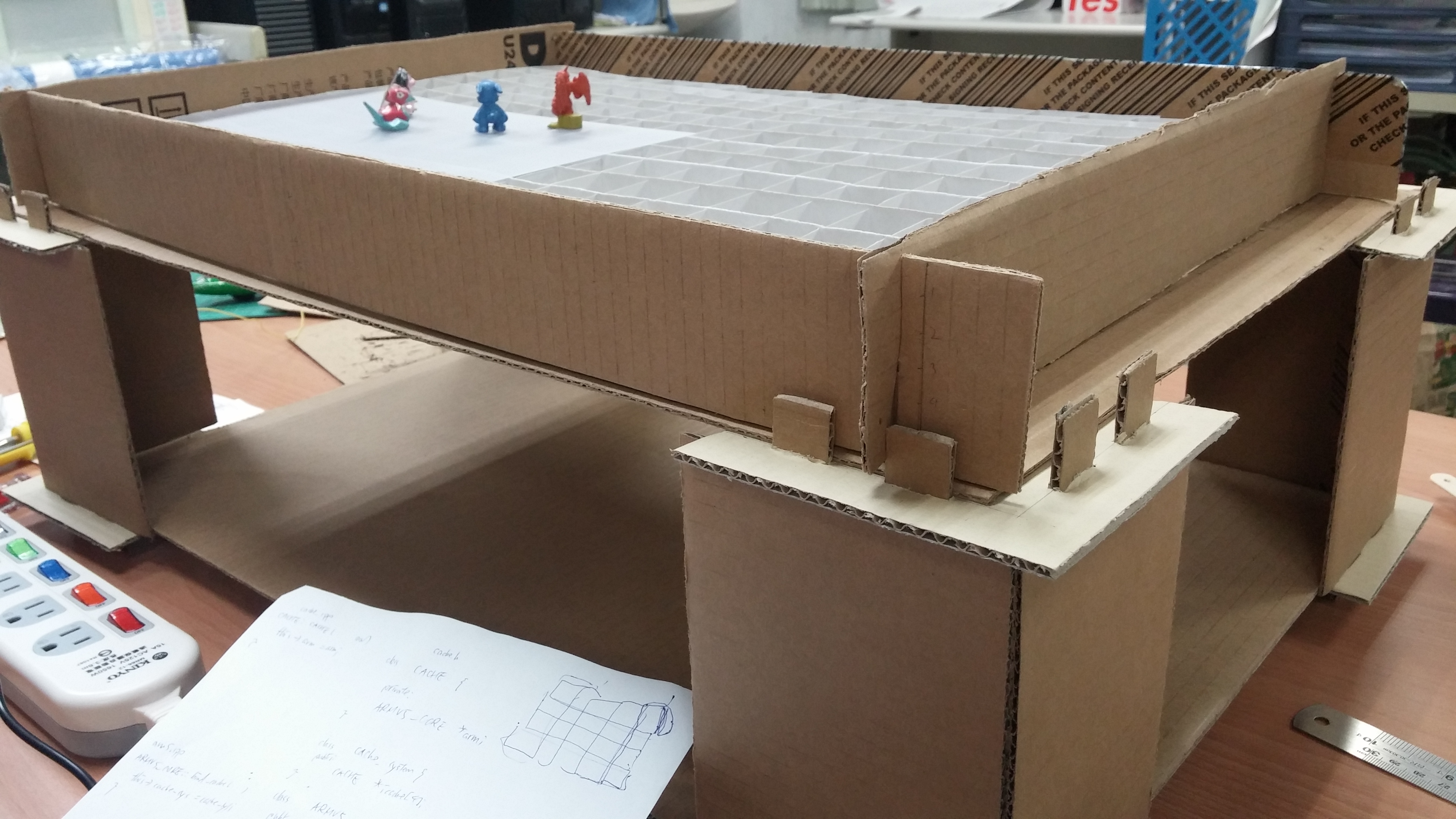 cardboard platform